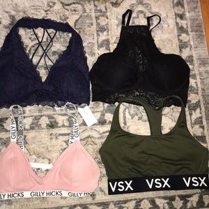 5 bralettes/sport bras